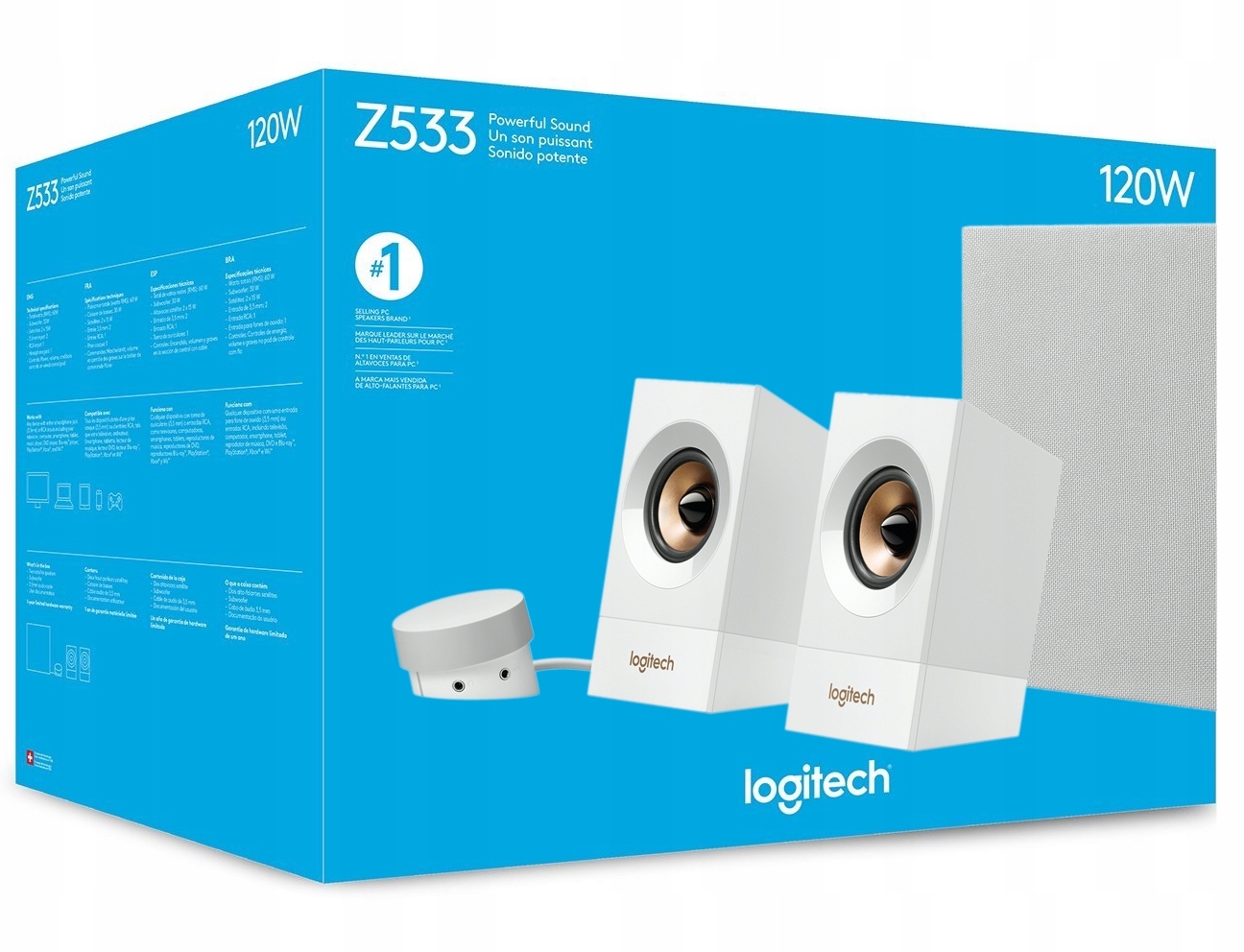 Sada reproduktorov Logitech Z533 60 W 2.1 biela